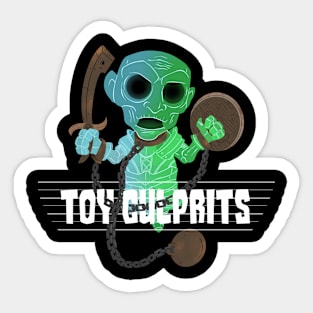 Green and Blue Ghost Sticker